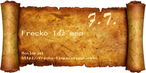 Frecko Tímea névjegykártya